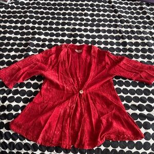 Cottonways Red tye-dye Buttoned Cardigan size 1 small